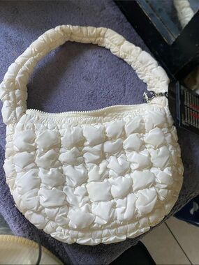 COS Cream Quilted Mini Shoulder Bag
